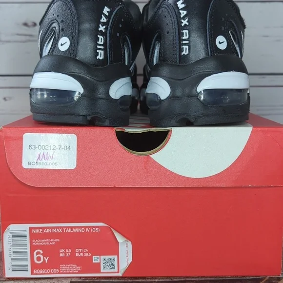 Nike Air Max Tailwind IV 4 GS Black Gradient Size 6 Youth Running Shoe Sneakers